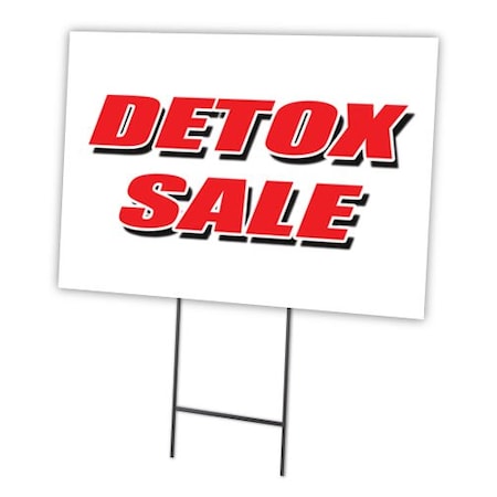 Detox Sale Yard Sign & Stake Outdoor Plastic Coroplast Window